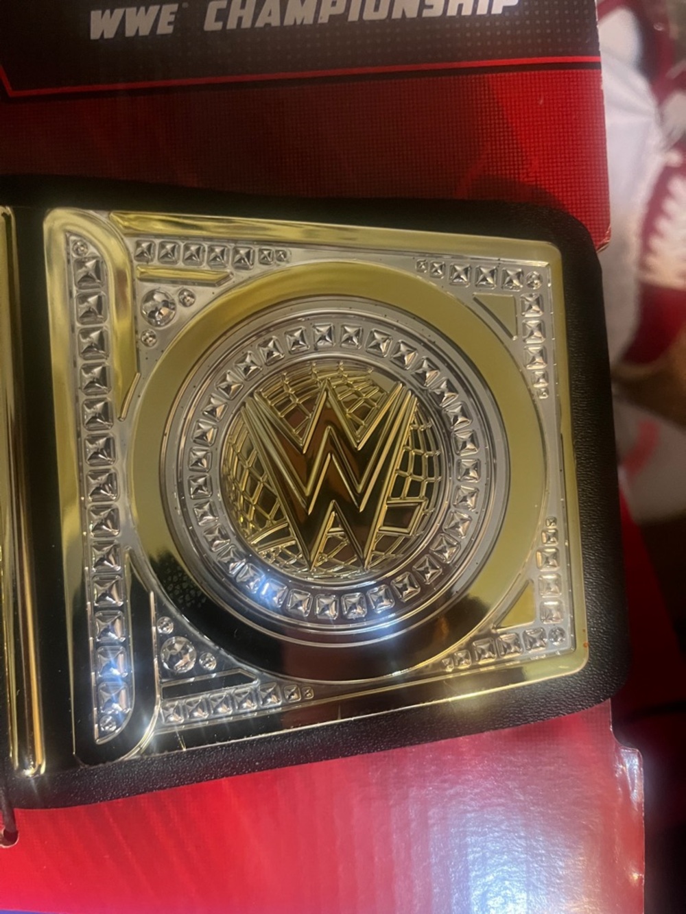 WWE Championship Belt with Gold and Black Accents - Picture 5 of 5